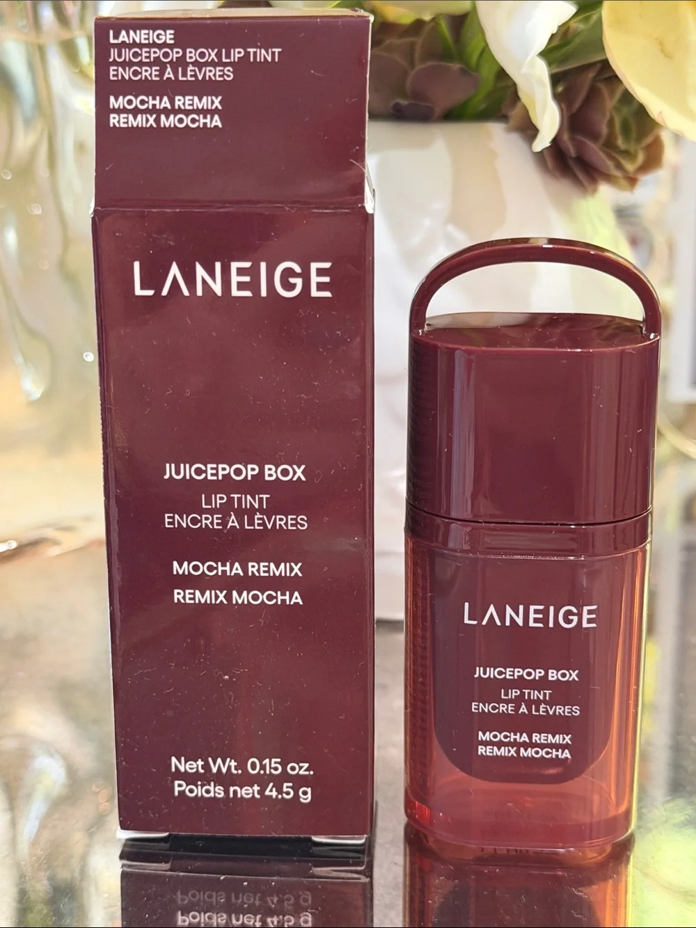 LANEIGE Juicepop Box Lip Tint MOCHA REMIX (Deep Cool Brown) Long-Wearing! NIB!